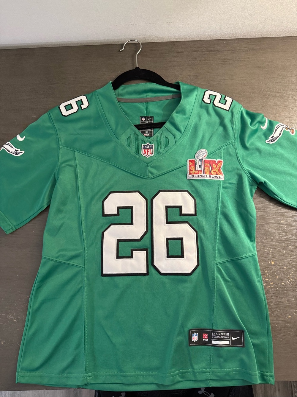 NFL Teal Engineered Game Jersey Label Detail